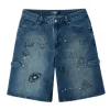 HMDD Graffiti Jean Shorts Blue